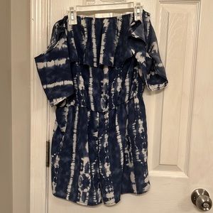 Karlie Blue Tie Dye Romper